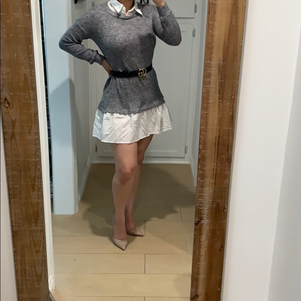 Grey and white tshirt style dress Shein size SMALL